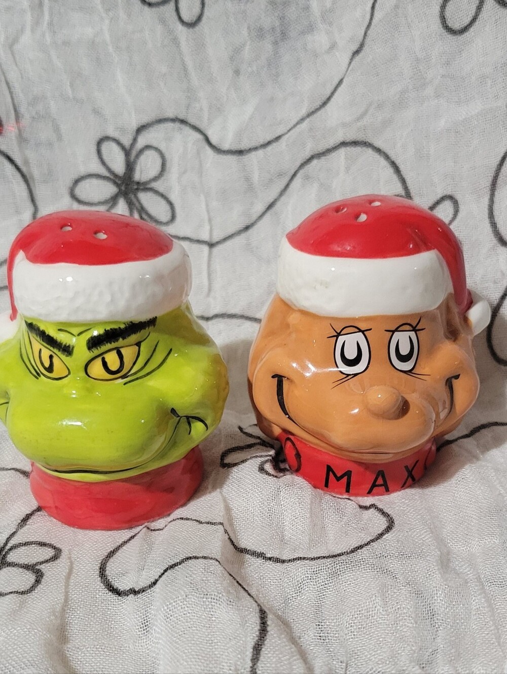 Holiday Grinch and Max Salt & Pepper Shaker Set